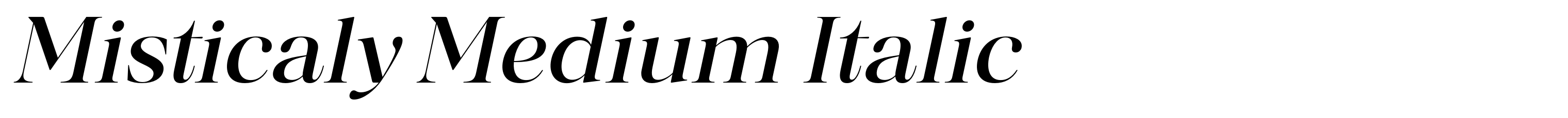 Misticaly Medium Italic